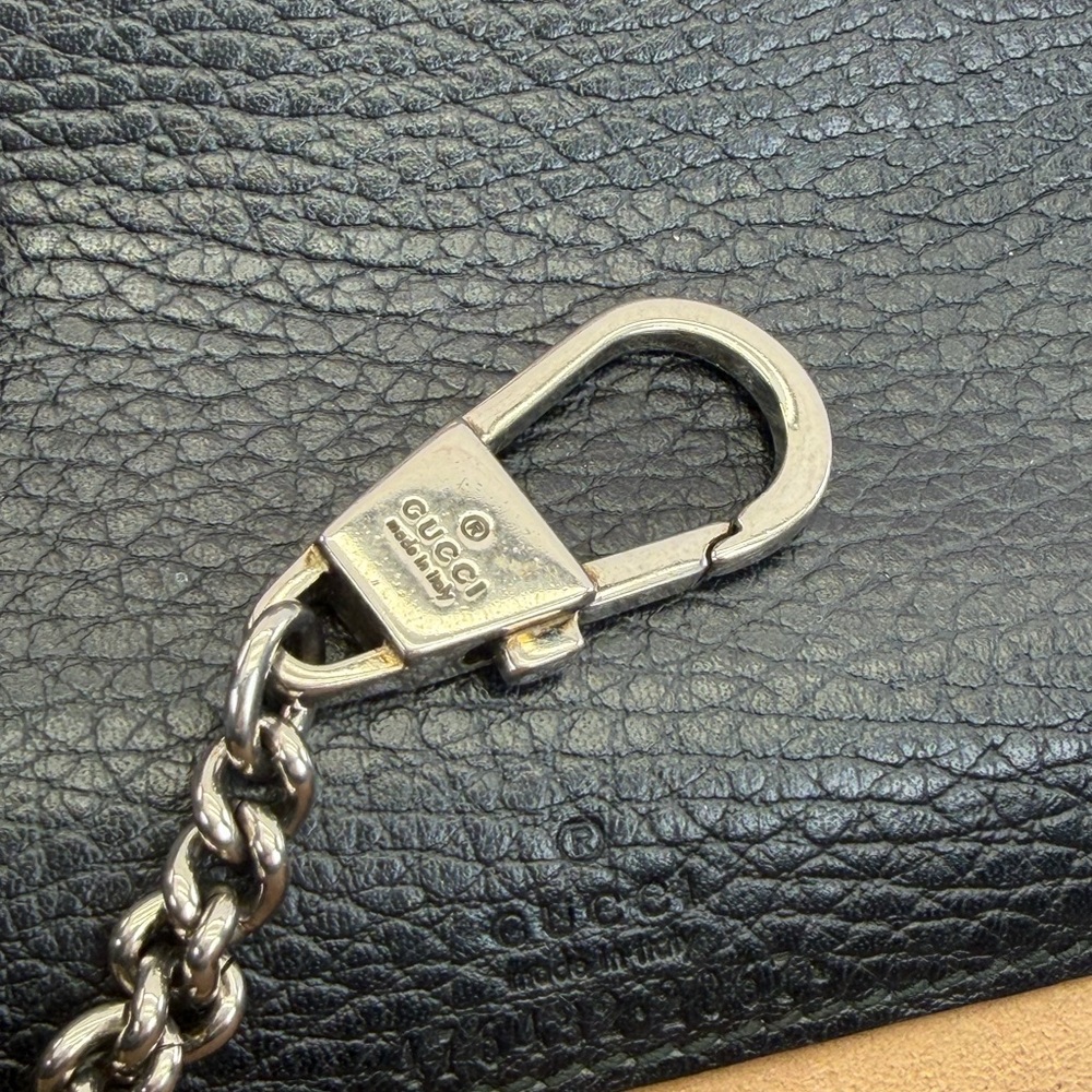 Authentic Gucci Dionysus Super Mini Black Leather Chain Bag - Picture 11 of 12